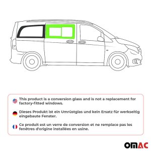 Mercedes Metris Front Side Sliding Window Glass - Right - Omac - Galaxy - 2016 - 2024 Mercedes Metris Front Side Sliding Window Glass - Right - Omac - Galaxy - 2016 - 2024